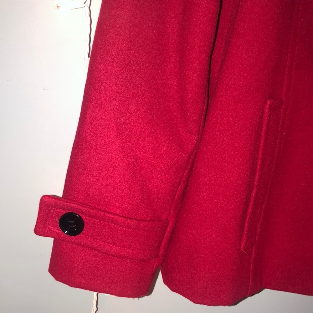 calvin klein red pea coat - Picture 4 of 8